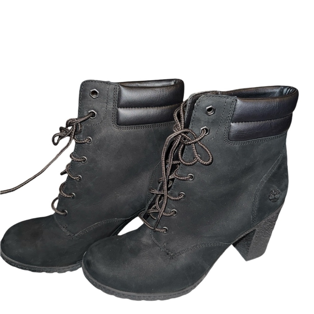Timberland Black Lace-Up Tilson Ankle Boots EUC 9.5 - Picture 1 of 7